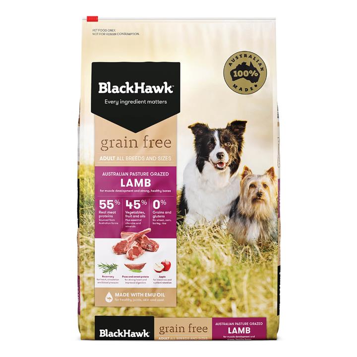 Black Hawk Grain Free Adult Lamb Dry Dog Food   7 Kg
