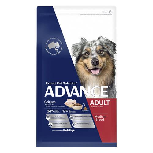 Advance Adult Medium Breed Chicken With Rice Dry Dog Food  3 Kg