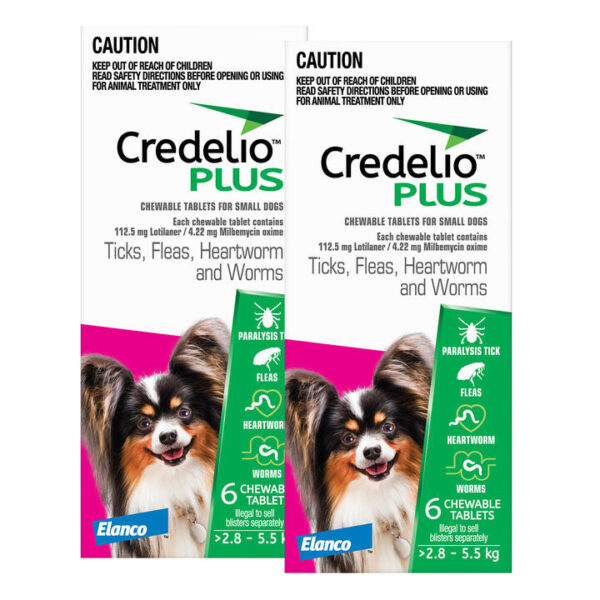 Credelio Plus For Small Dogs 2.8 - 5.5 Kg Pink 12 Chews