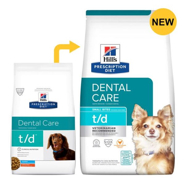 Hill's Prescription Diet T/D Dental Care Small Bites Chicken Flavour Dry Dog Food  2.25 Kg