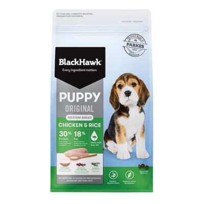 Black Hawk Original Puppy Medium Breed Chicken & Rice Dry Dog Food  10 Kg