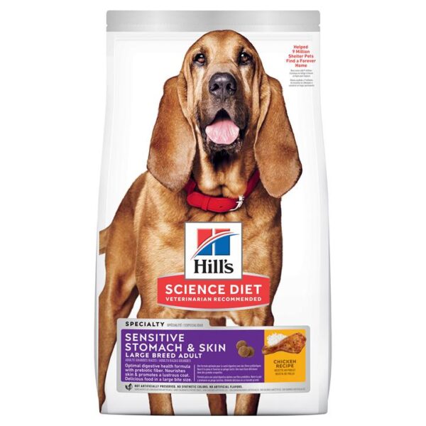 Hill's Science Diet Sensitive Stomach & Skin Large Breed Adult Chicken & Barley Recipe Dry Dog Food  13.6 Kg