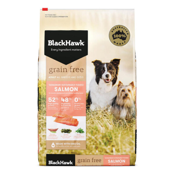 Black Hawk Grain Free Adult Salmon Dry Dog Food  15 Kg