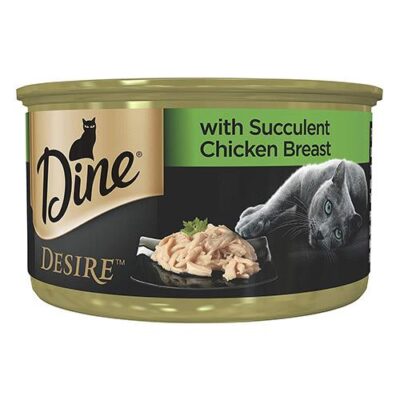 Dine Desire Wet Cat Food With Succulent Chicken Breast 85gm 24 Cans