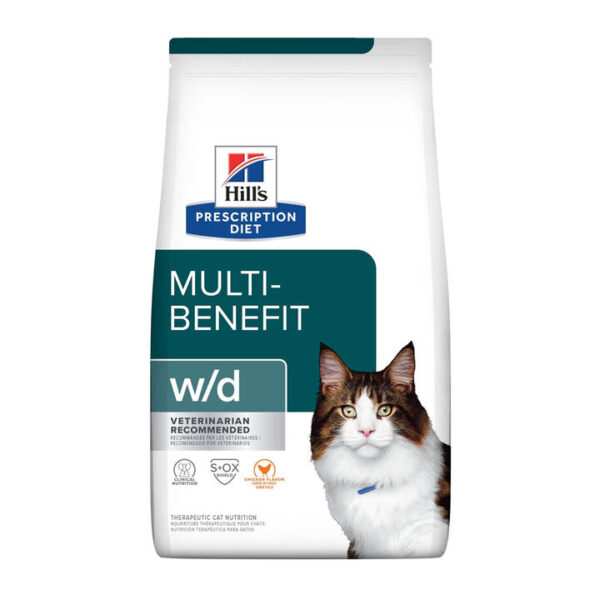Hill's Prescription Diet W/D Multi-Benefit Chicken Flavour Dry Cat Food  1.5 Kg