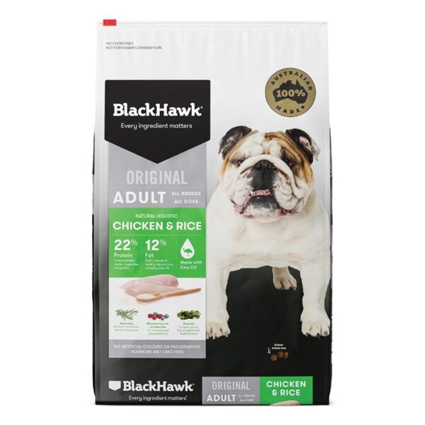 Black Hawk Original Adult Chicken & Rice Dry Dog Food  20 Kg