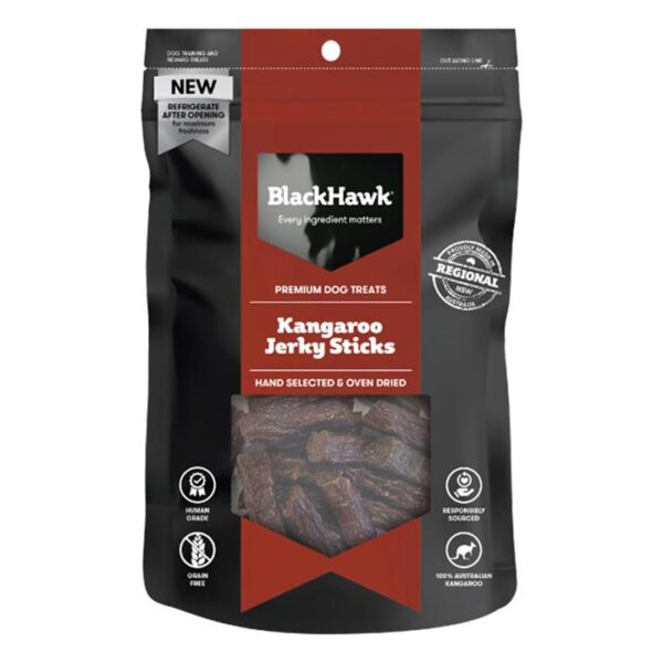 Black Hawk Kangaroo Jerky Sticks Dog Treats  100 Gm