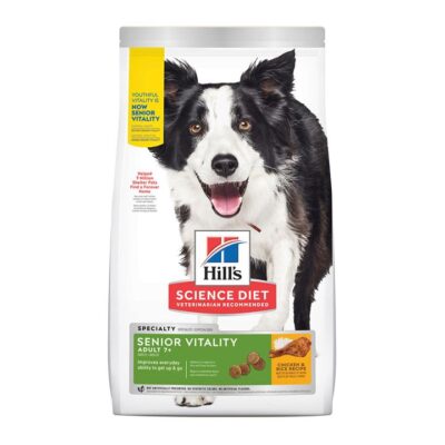 Hill’s Science Diet Senior Vitality Adult 7+ Chicken & Rice Recipe Dry Dog Food  5.67 Kg