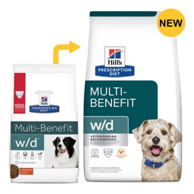 Hill's Prescription Diet W/D Multi-Benefit Chicken Flavour Dry Dog Food  3.85 Kg