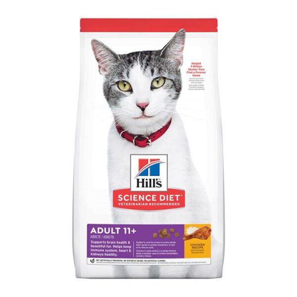 Hill's Science Diet Adult 11+ Chicken Recipe Dry Cat Food  1.58 Kg