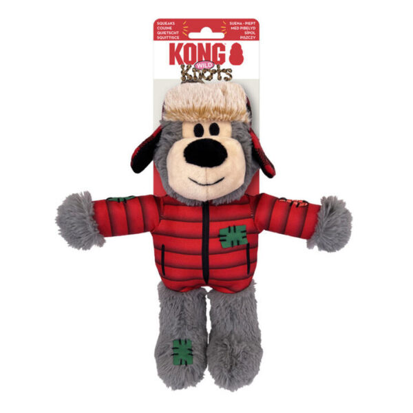 Kong Knots Wild Snuggle Plush Toy For Dogs - Xmas Bear 1 X Small/Medium