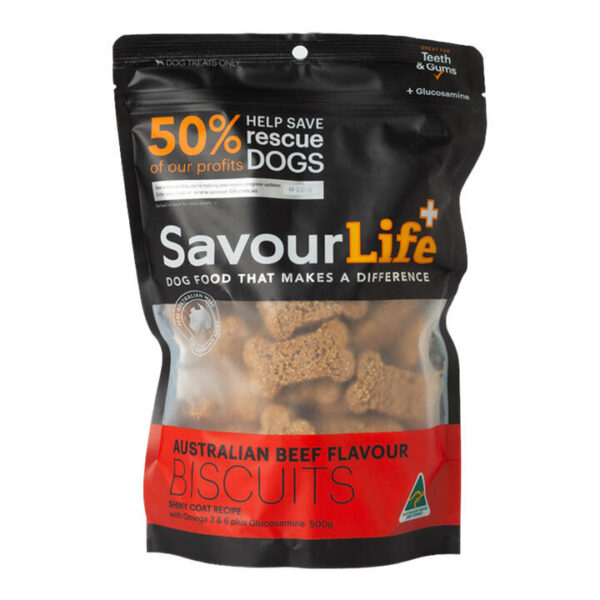 Savourlife Australian Beef Flavour Biscuit Treats For Dogs  500 Gm