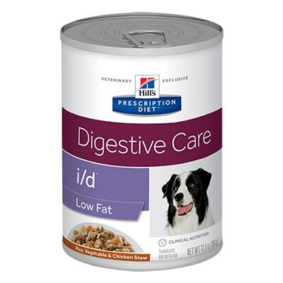 Hill's Prescription Diet I/D Low Fat Digestive Care Rice, Vegetable And Chicken Stew Wet Dog Food 156gm 24 Cans