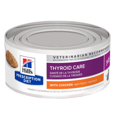 Hill's Prescription Diet Y/D Thyroid Care With Chicken Wet Cat Food 156gm 24 Cans