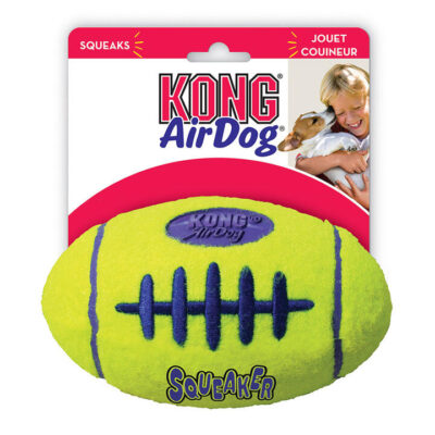 Kong Airdog Nonabrasive Felt Squeaker Toy For Dogs - Football 1 X Small