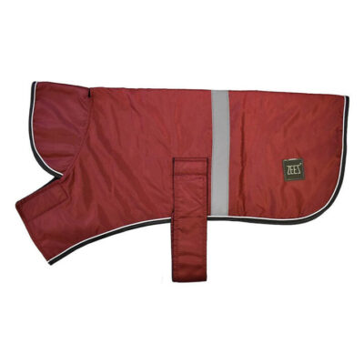 Zeez Waterproof Dapper Dog Coat Warm Maroon 1  X Size 16