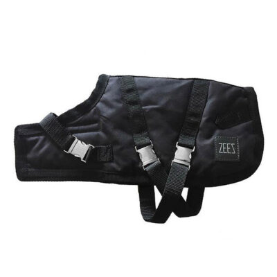 Zeez Waterproof Supreme Dog Coat Oil Skin/Black 1  X Size 12