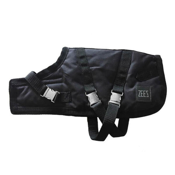Zeez Waterproof Supreme Dog Coat Oil Skin/Black 1  X Size 12