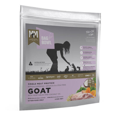 Meals For Meows (Mfm) Single Protein Goat With Vegetables And Coconut Oil Dry Kitten Food  2.5 Kg