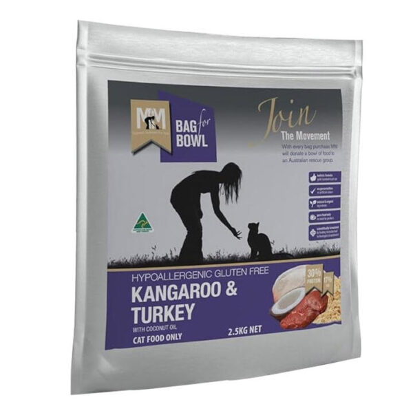 Meals For Meows (Mfm) Kangaroo & Turkey With Coconut Oil Dry Cat Food  2.5 Kg