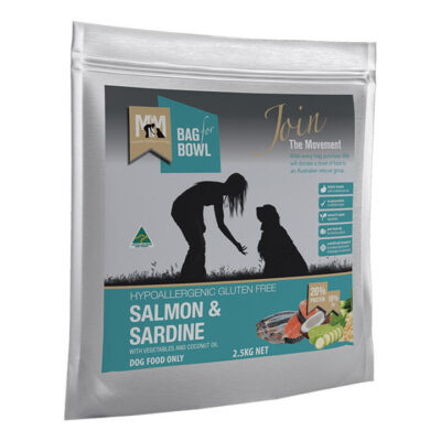 Meals For Mutts (Mfm) Hypoallergenic Gluten Free Salmon & Sardine With Vegetables And Coconut Oil Dry Dog Food  2.5 Kg