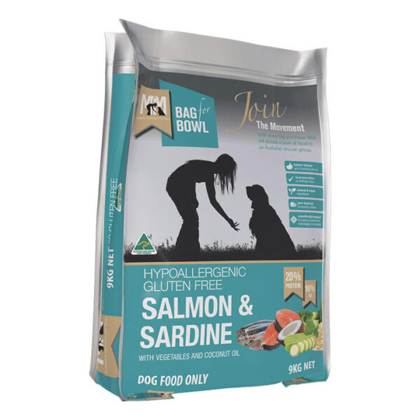 Meals For Mutts (Mfm) Hypoallergenic Gluten Free Salmon & Sardine With Vegetables And Coconut Oil Dry Dog Food  9 Kg