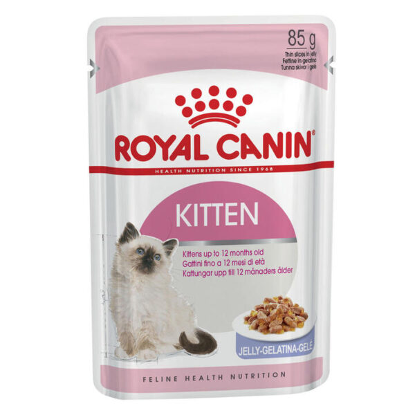 Royal Canin Kitten Chunks In Jelly Pouches Wet Cat Food 85 Gms 12 Pack