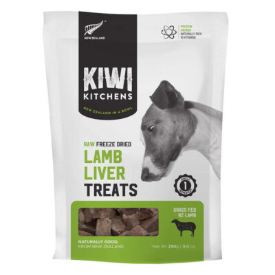 Kiwi Kitchens Freeze-Dried Dog Treat Lamb Liver  250 Gm