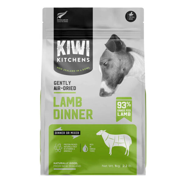 Kiwi Kitchens Air Dried Lamb Dinner Dry Dog Food  1 Kg