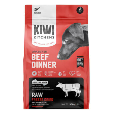 Kiwi Kitchens Freeze-Dried Dog Food Beef Dinner  900 Gm