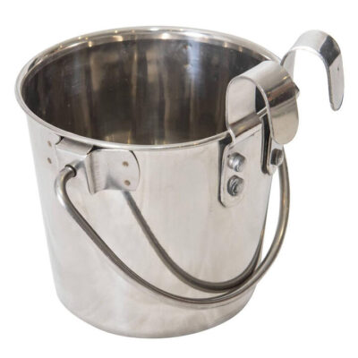 Superior Pet - Stainless Steel Flat Sided Bucket  1.9 Ltrs