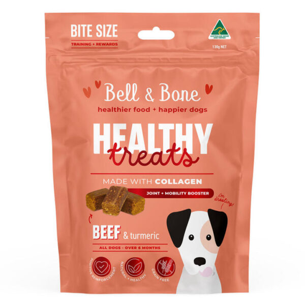 Bell And Bone Healthy Treats For Joint And Mobility Booster - Beef And Turmeric  130 Gm
