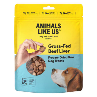 Animals Like Us Grass-Fed Beef Liver Freeze-Dried Raw Dog Treats  85 Gm