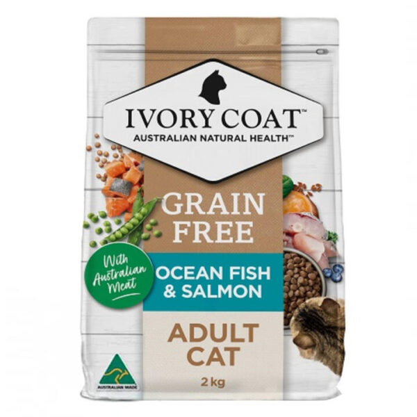 Ivory Coat Grain Free Adult Ocean Fish & Salmon Dry Cat Food  2 Kg