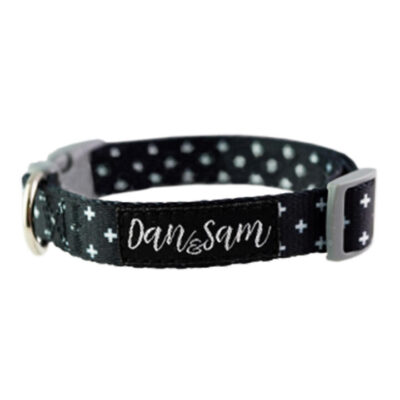 Dan & Sam Adjustable Polyester Webbing Collar For Dogs - Crossways 1 X Medium