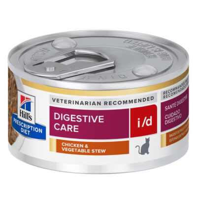 Hill's Prescription Diet I/D Digestive Care Chicken & Vegetable Stew Wet Cat Food 82gm 24 Cans
