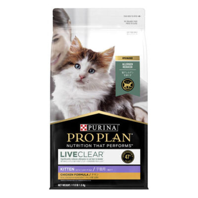 Pro Plan Liveclear Kitten Chicken Formula With Probiotics Dry Cat Food  1.5 Kg