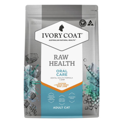 Ivory Coat Raw Health Oral Care Adult Chicken + Freeze Dried Raw Lamb Dry Cat Food  4 Kg