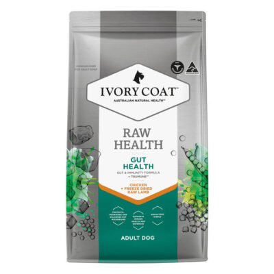 Ivory Coat Raw Health Gut Health Adult Chicken + Freeze Dried Raw Lamb Dry Dog Food  1.8 Kg