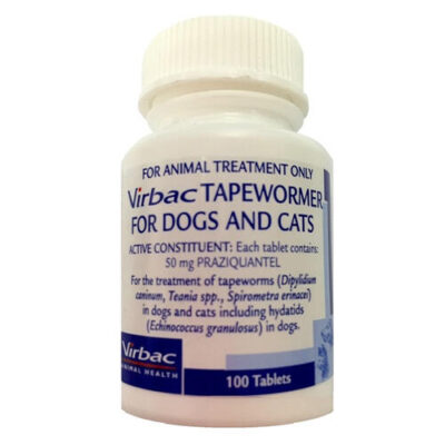 Virbac Tapewormer For Cats  100 Tablet