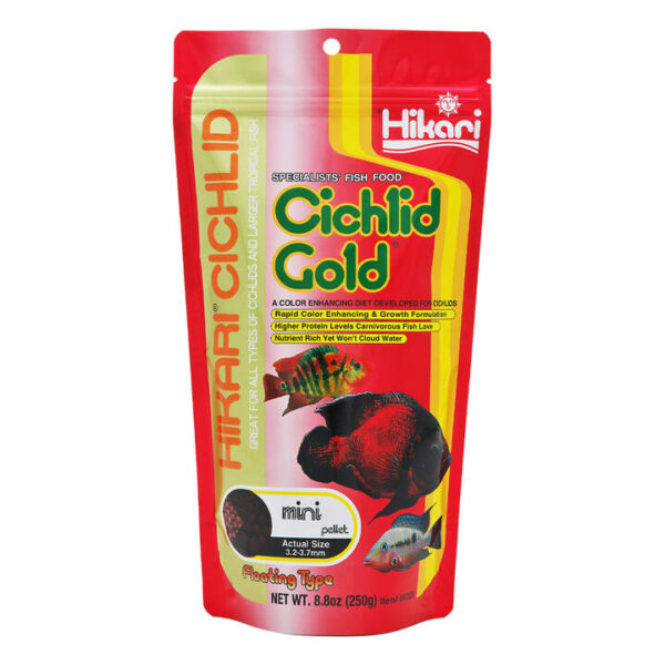 Hikari Cichlid Gold Color Enhancing Fish Food - Mini 250 Gm