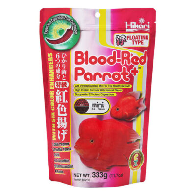 Hikari Blood-Red Parrot+ Six Color Enhancers Fish Food - Mini 333 Gm